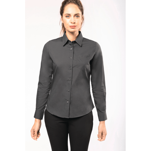 Kariban | Poplin overhemd met lange mouwen Kariban | Poplin overhemd met lange mouwen